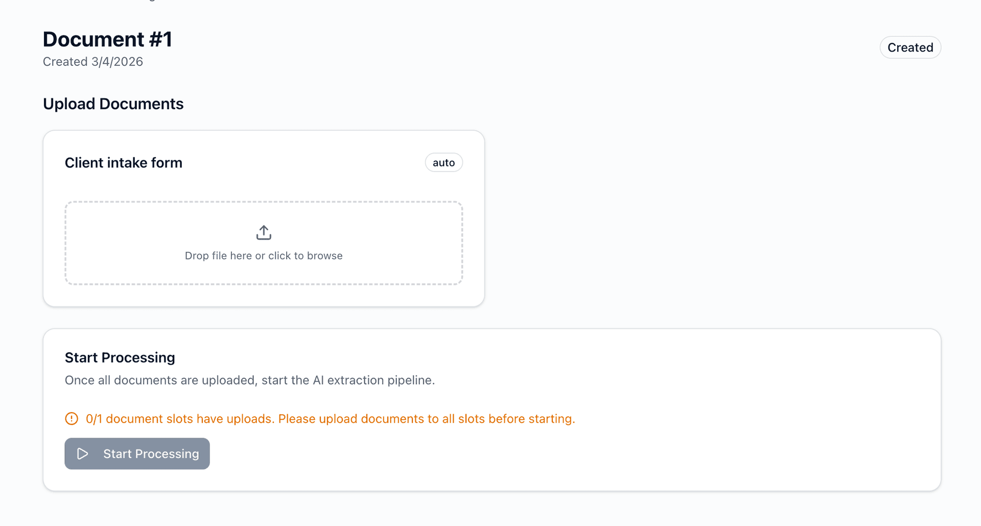 Upload Source Documents