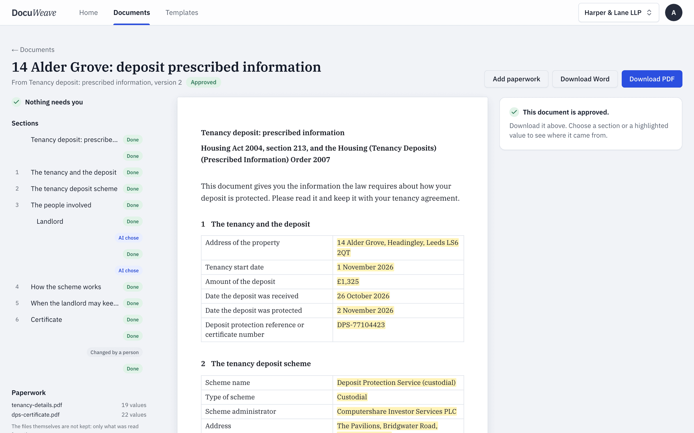 The approved prescribed information with Word and PDF downloads