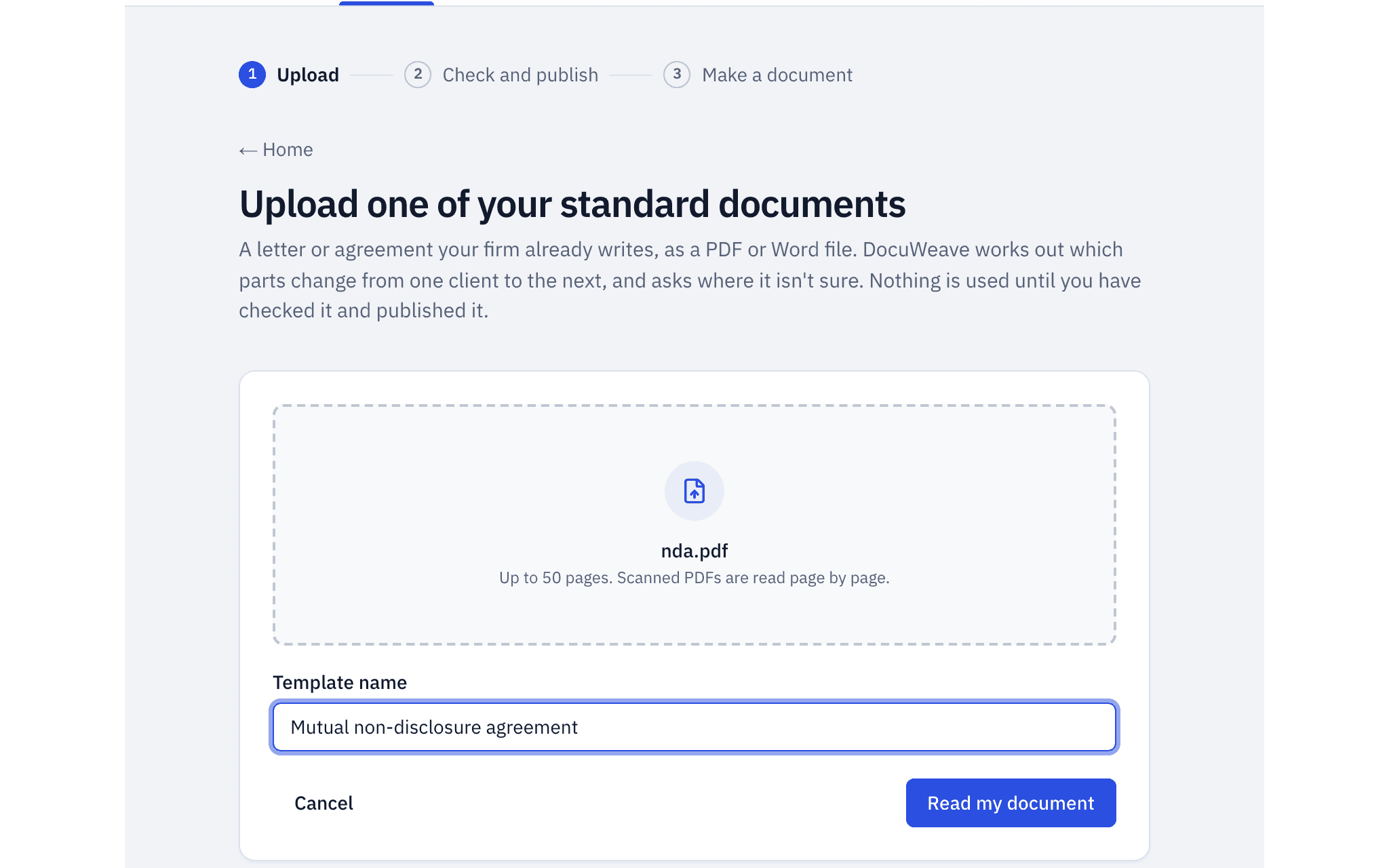 The Intellectual Property Office's example mutual NDA chosen for upload as a PDF