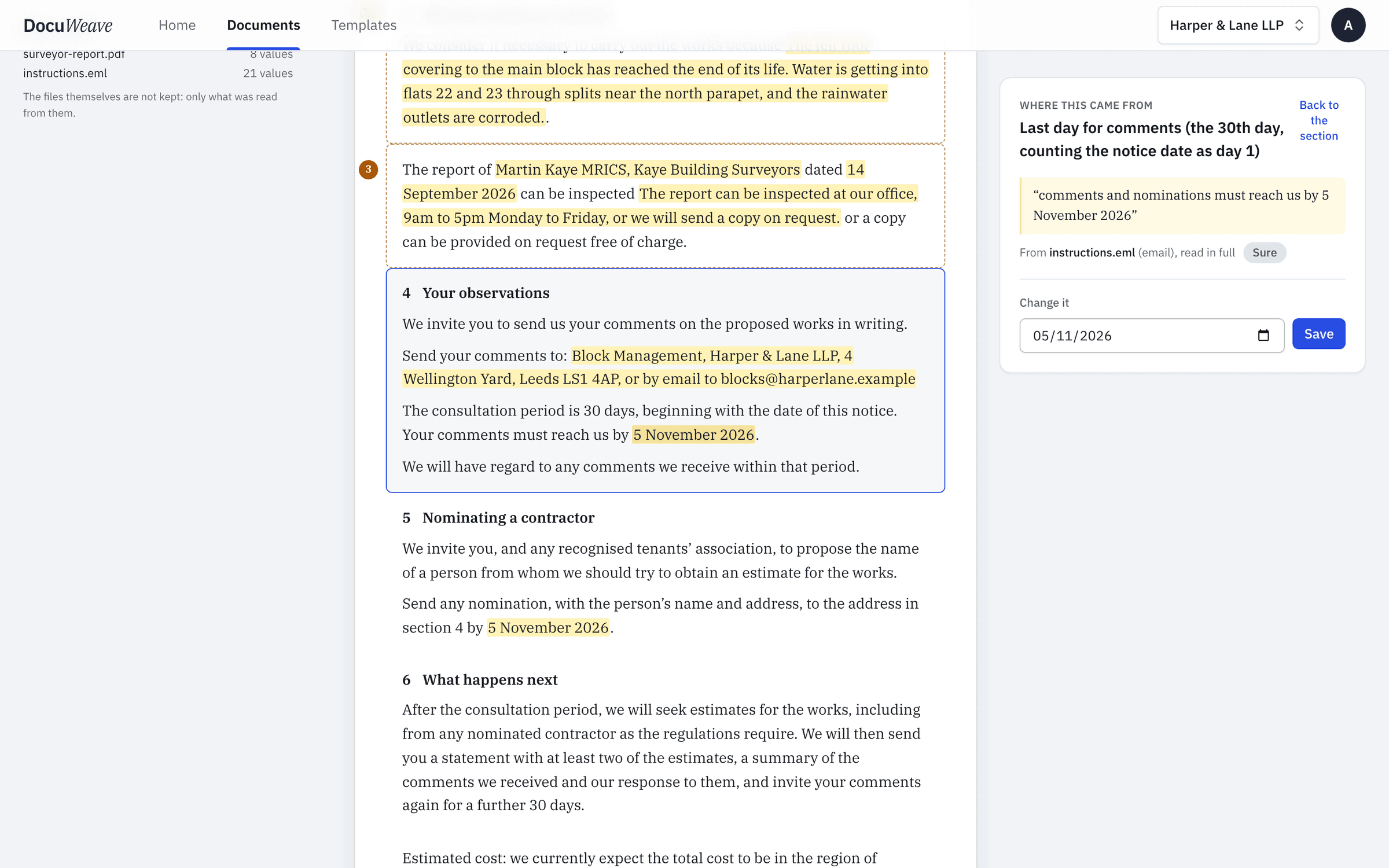 The last day for comments with the email passage it came from